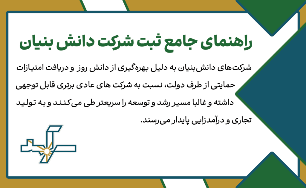 کاور راهنمای جامع ثبت شرکت دانش‌بنیان